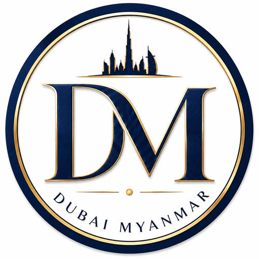 Dubai Myanmar DM logo
